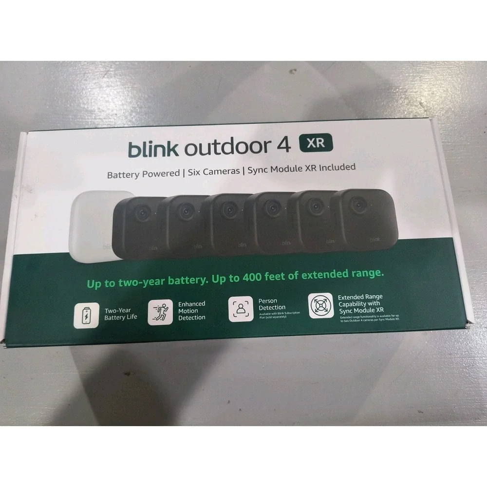 Blink Security Cameras 6 Camera Set Outdoor 4 XR with Sync Module HD Wireless